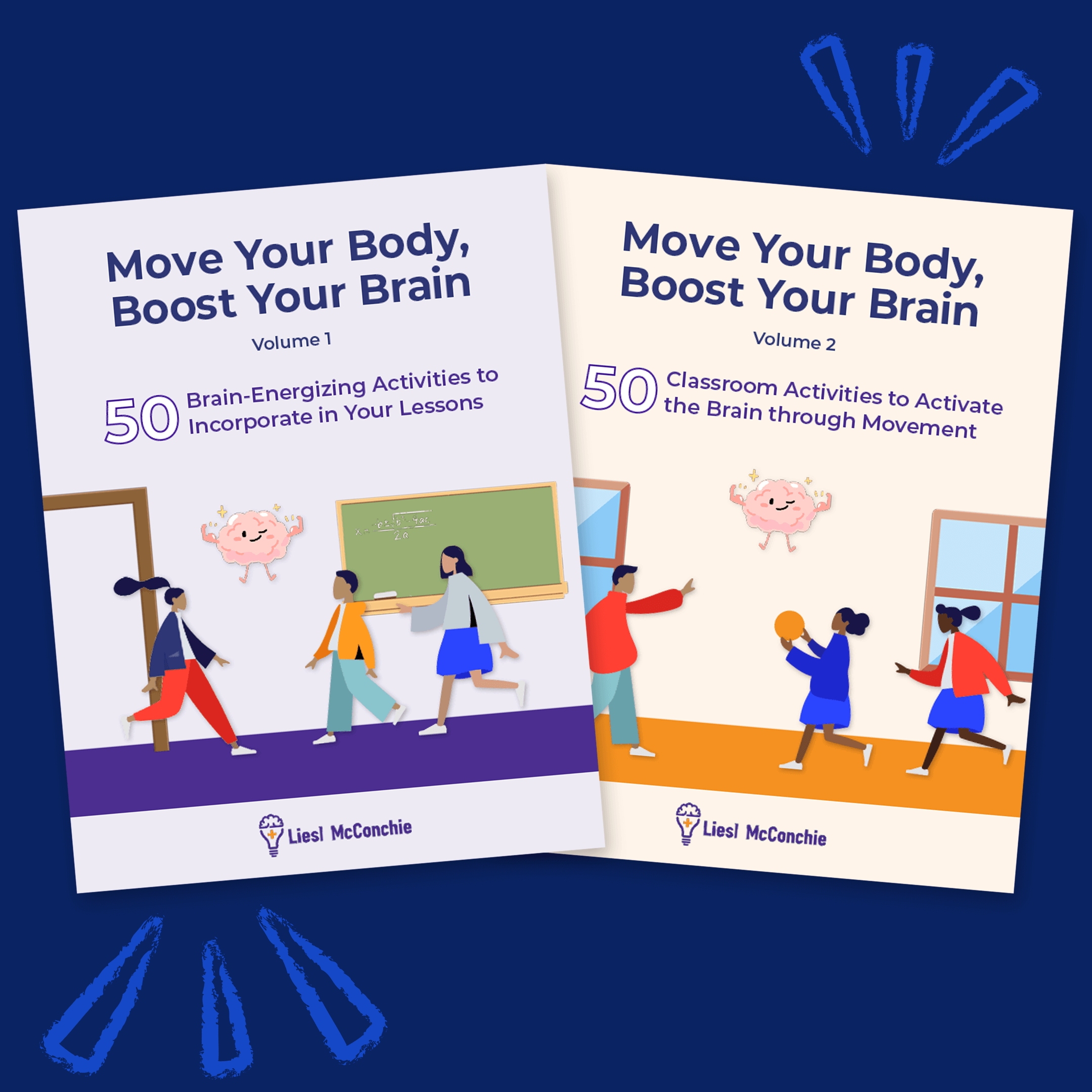 Both volumes of Move Your Body, Boost Your Brain in a lower-cost bundle.