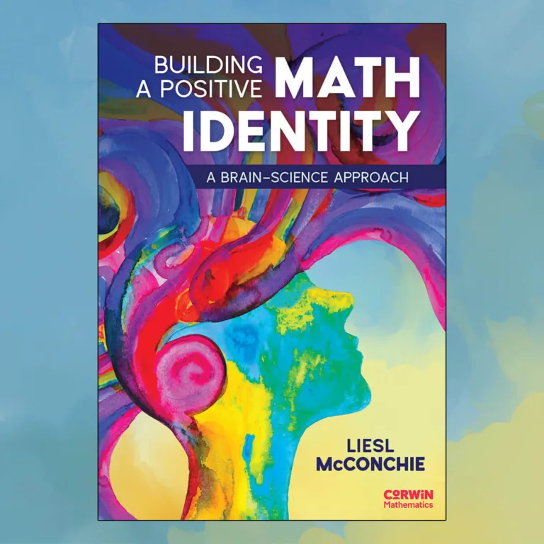 Building a Positive Math Identity book cover with a watercolor background